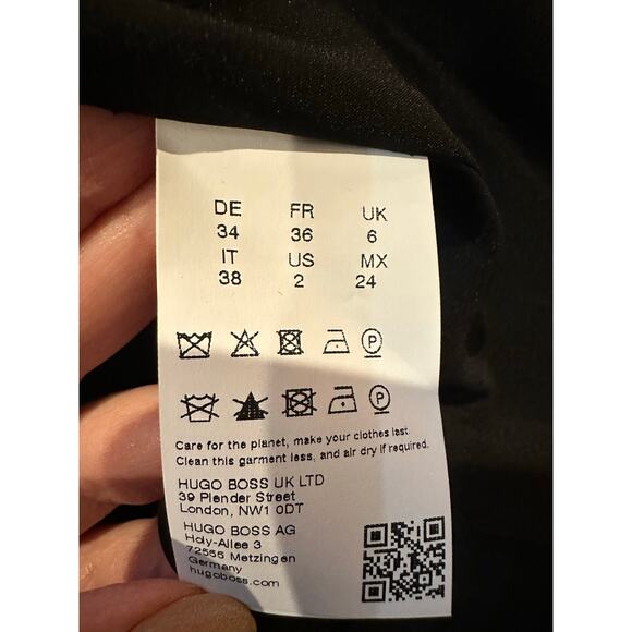 Boss Women's Dekava Notch Collar Vest Dress – Black – Size 2 – NWT Lady Boss - Picture 8 of 11